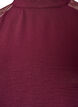 Blouse met korte kanten mouwen en hoge hals, Rood, Packshot image number 2