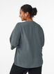 Shirtblouse met V-hals en 3/4 mouwen, Groen, Model image number 2