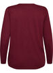 T-shirt met lange mouwen, V-hals en knopen, Rood, Packshot image number 1