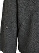 Gebreide blouse met strassteentjes en ruitpatroon, Grijs, Packshot image number 3