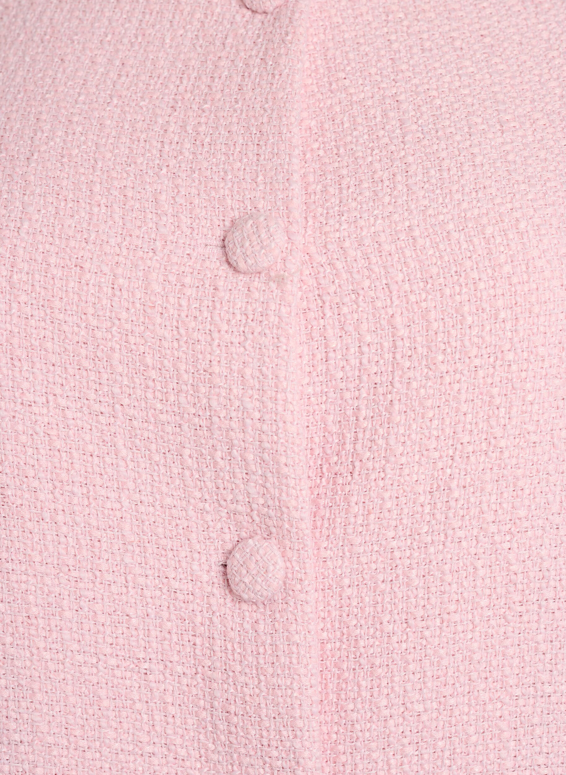 Zizzi Boucl&eacute; jasje met ruchesdetails, Roze, Packshot image number 2