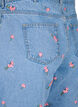 Denimshorts met geborduurde bloemen, Blauw, Packshot image number 3