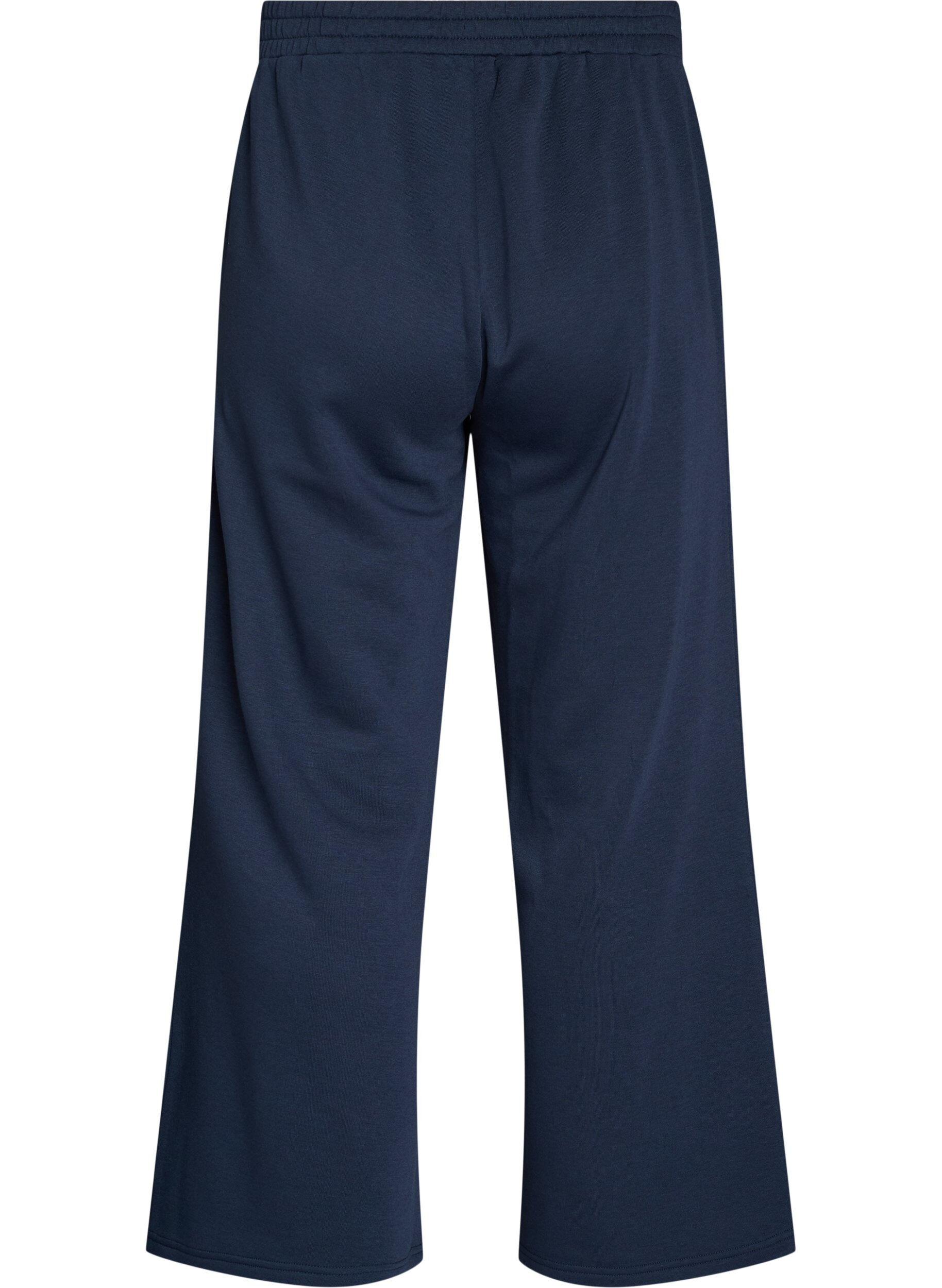 ZizziSweatpants met hoge taille en wijde pijpen, Blauw, Packshot image number 1