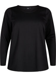 A-lijn blouse met textuur, Black