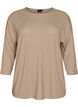 Jersey blouse met 3/4 mouwen, Beige, Packshot image number 0