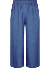 Losse broek met elastische tailleband en zakken, Blauw