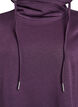 Kort sweatshirt jurk met hoge kraag en zakken, Paars, Packshot image number 2