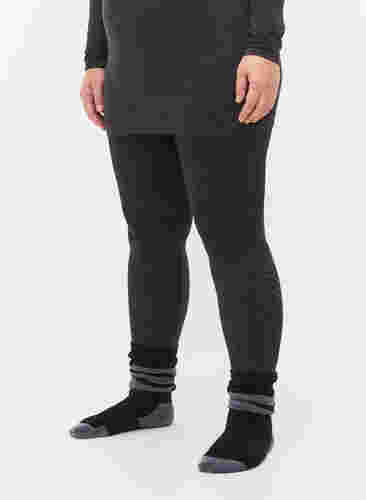 Gemêleerde naadloze ski onderbroek, Dark Grey Melange, Model image number 2