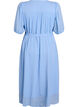 Midi jurk met V-hals en striksluiting, Blauw, Packshot image number 1