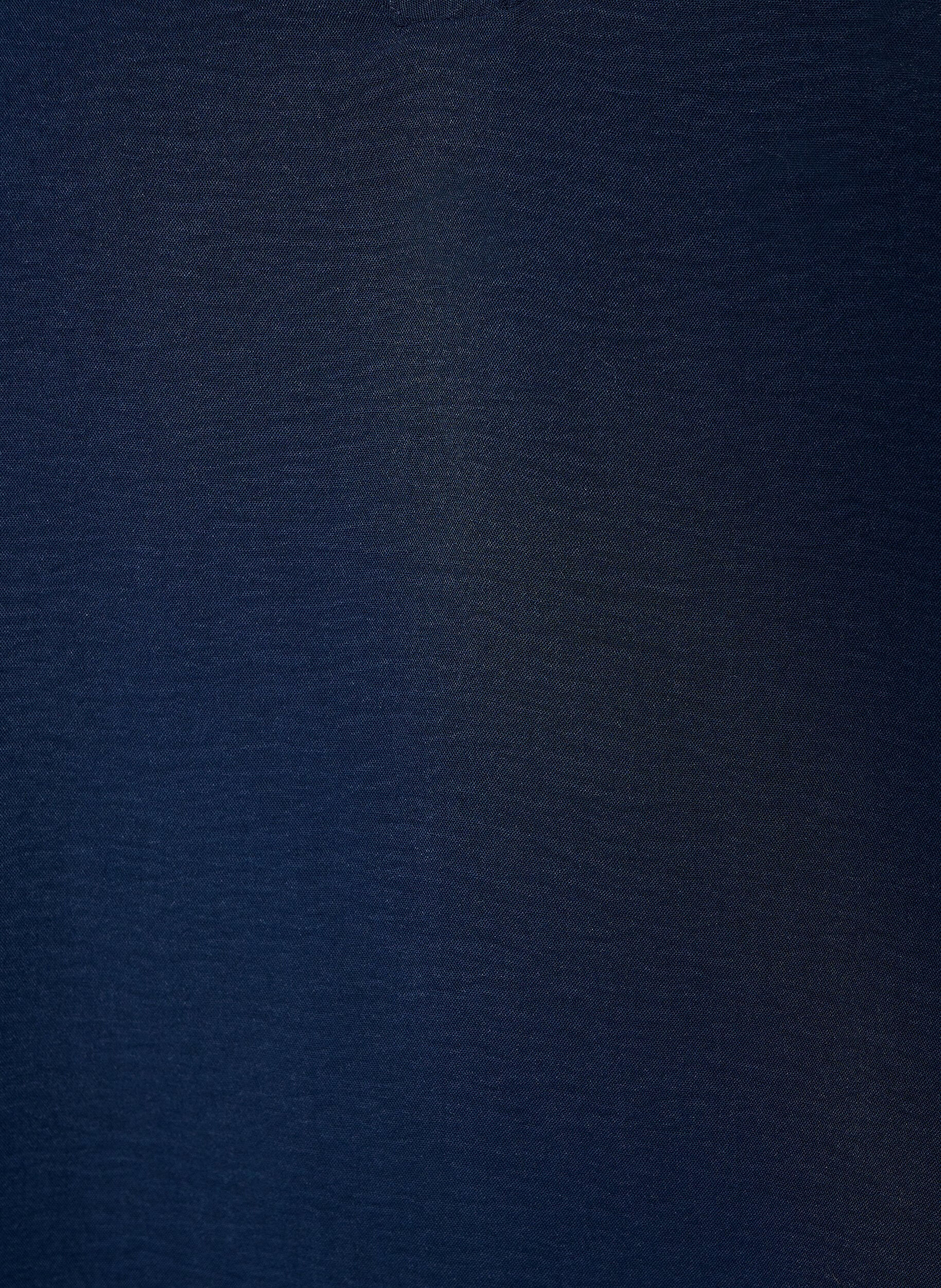 ZizziMouwloze top met kreukeffecten, Blauw, Packshot image number 2