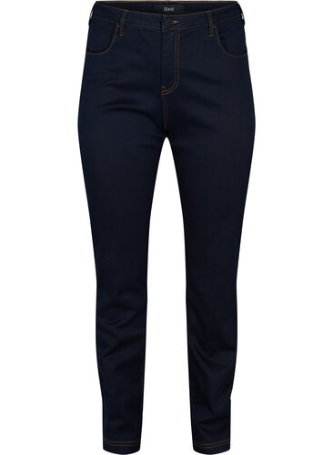 Slim fit Emily jeans met normale taille, Unwashed, Packshot image number 0