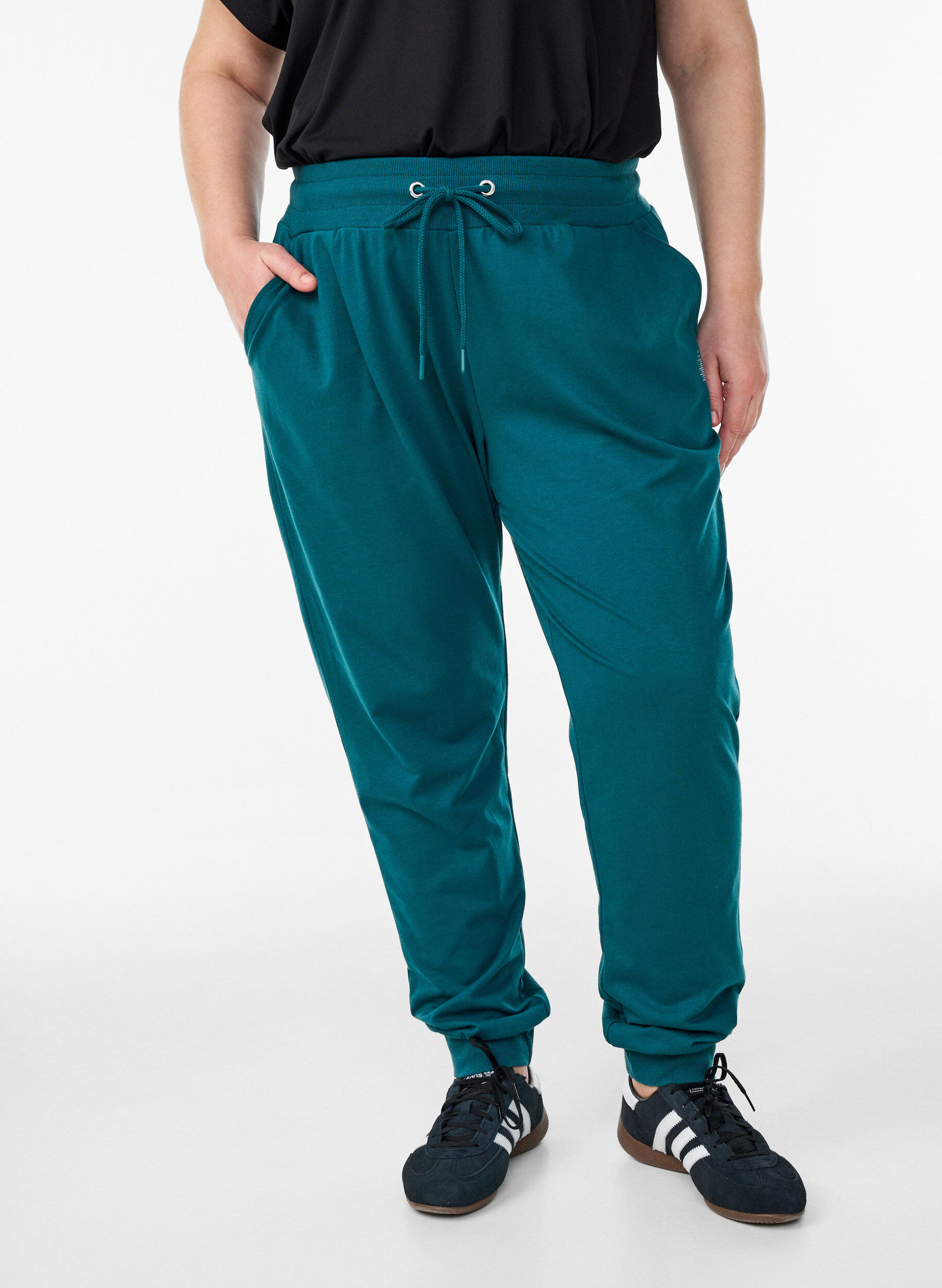 Losse trainingsbroek met zakken, Groen, Model