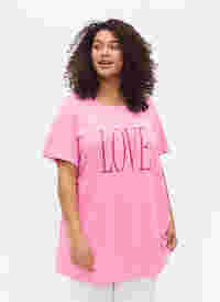 Oversized t-shirt met print, Rosebloom W. Love, Model