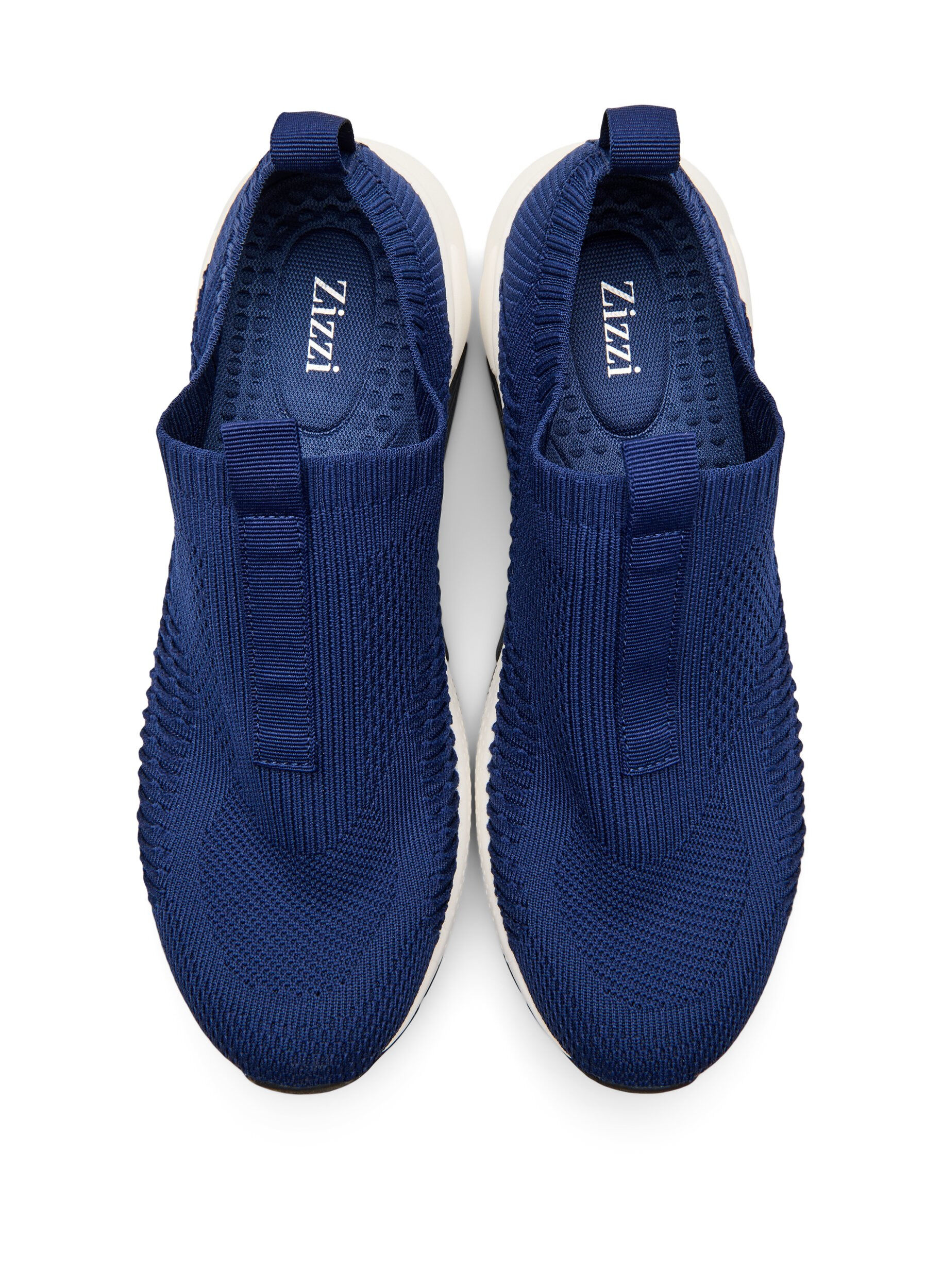 Zizzi Sneakers van stretchy breimateriaal, Blauw, Packshot image number 2