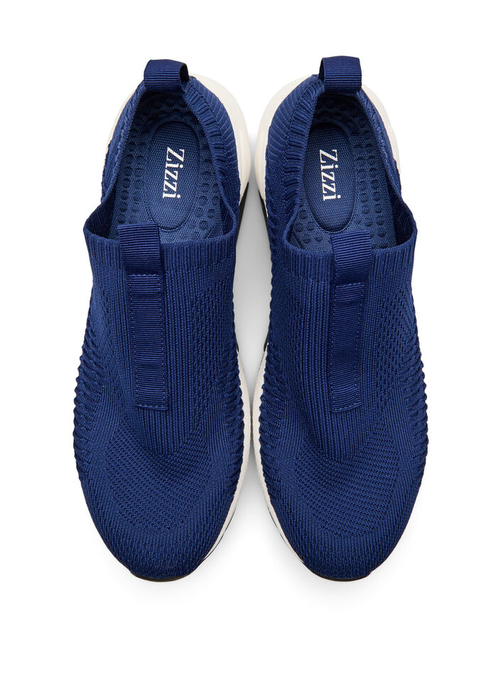 Sneakers van stretchy breimateriaal, Blauw, Packshot image number 2