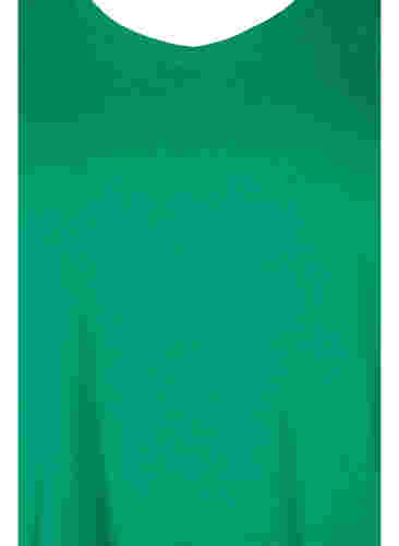 Basic t-shirt in effen kleur met katoen, Jolly Green, Packshot image number 2