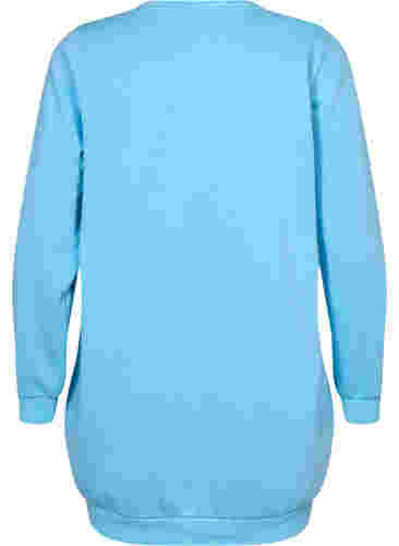 Lang sweatshirt met tekstopdruk, Baltic Sea, Packshot image number 1