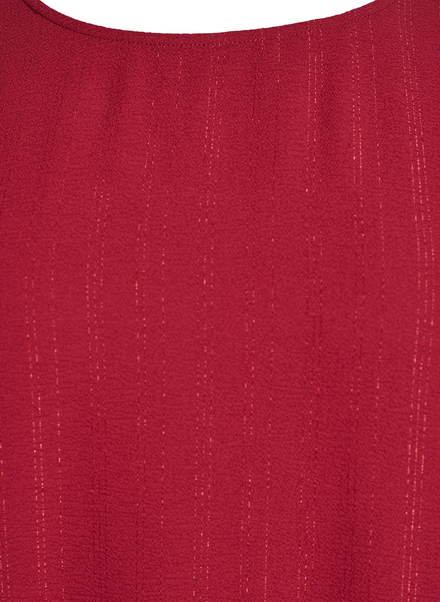 Zizzi Blouse met glitter, Donker Bordeaux, Packshot image number 2
