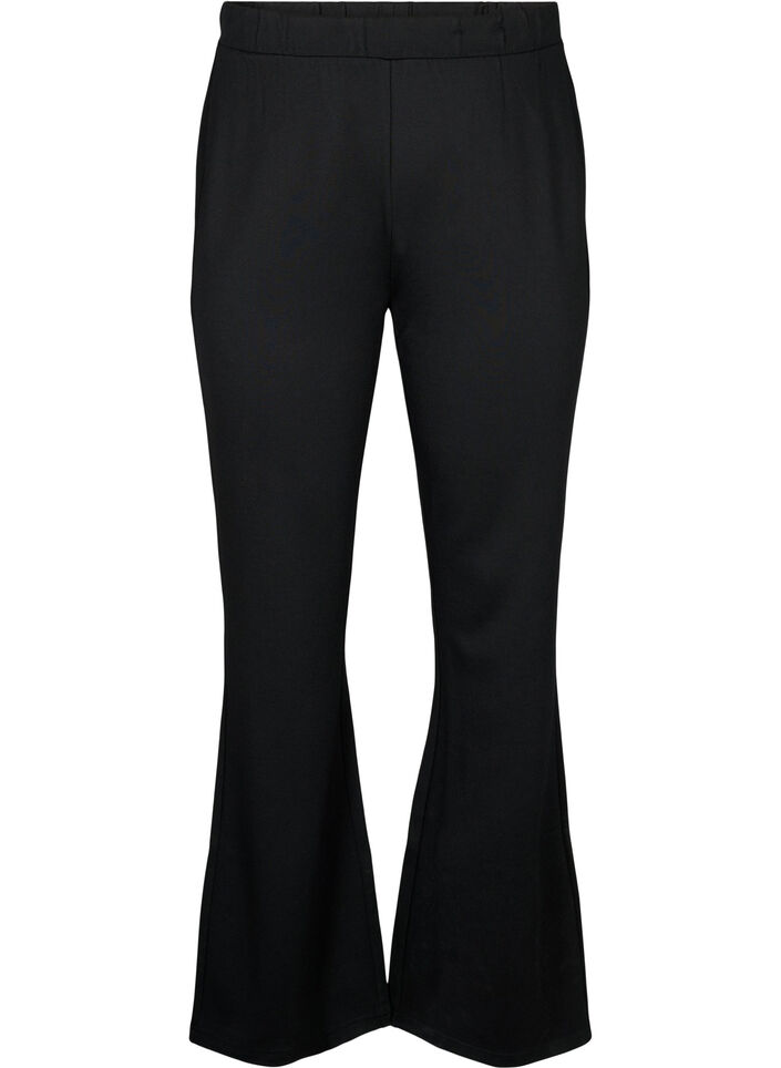 Bootcut broek van viscosemix, Zwart, Packshot image number 0
