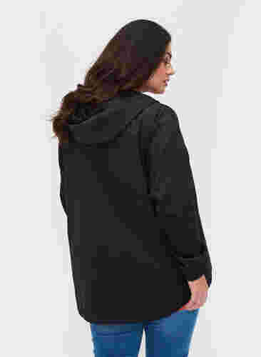 Parka jas met capuchon en steekzakken, Black, Model image number 1