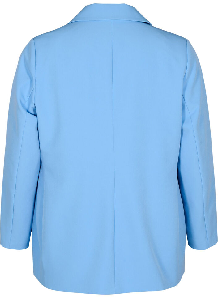 Klassieke blazer met knoopsluiting, Blauw, Packshot image number 1