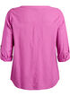 Katoenen blouse met V-hals, Roze, Packshot image number 1