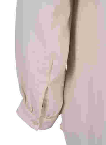 Top met lange mouwen en v-halslijn, Warm Off-white, Packshot image number 3