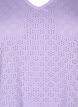 Blouse met V-hals en gaatjespatroon, Viola, Packshot image number 2