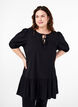 Tuniek van viscose met strikjes, Black, Model image number 0