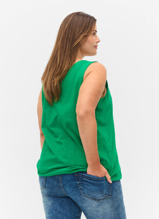 Katoenen top met elastiek in de onderkant, Jolly Green, Model image number 1