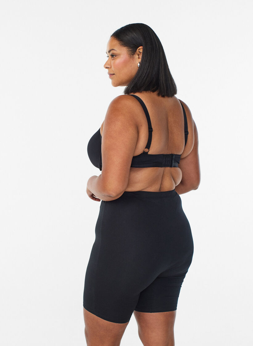 Katoenen panties met lange pijpen, Zwart, Model image number 1