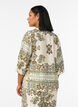Viscose blouse met 3/4-mouwen en patroon, Groen, Model image number 2