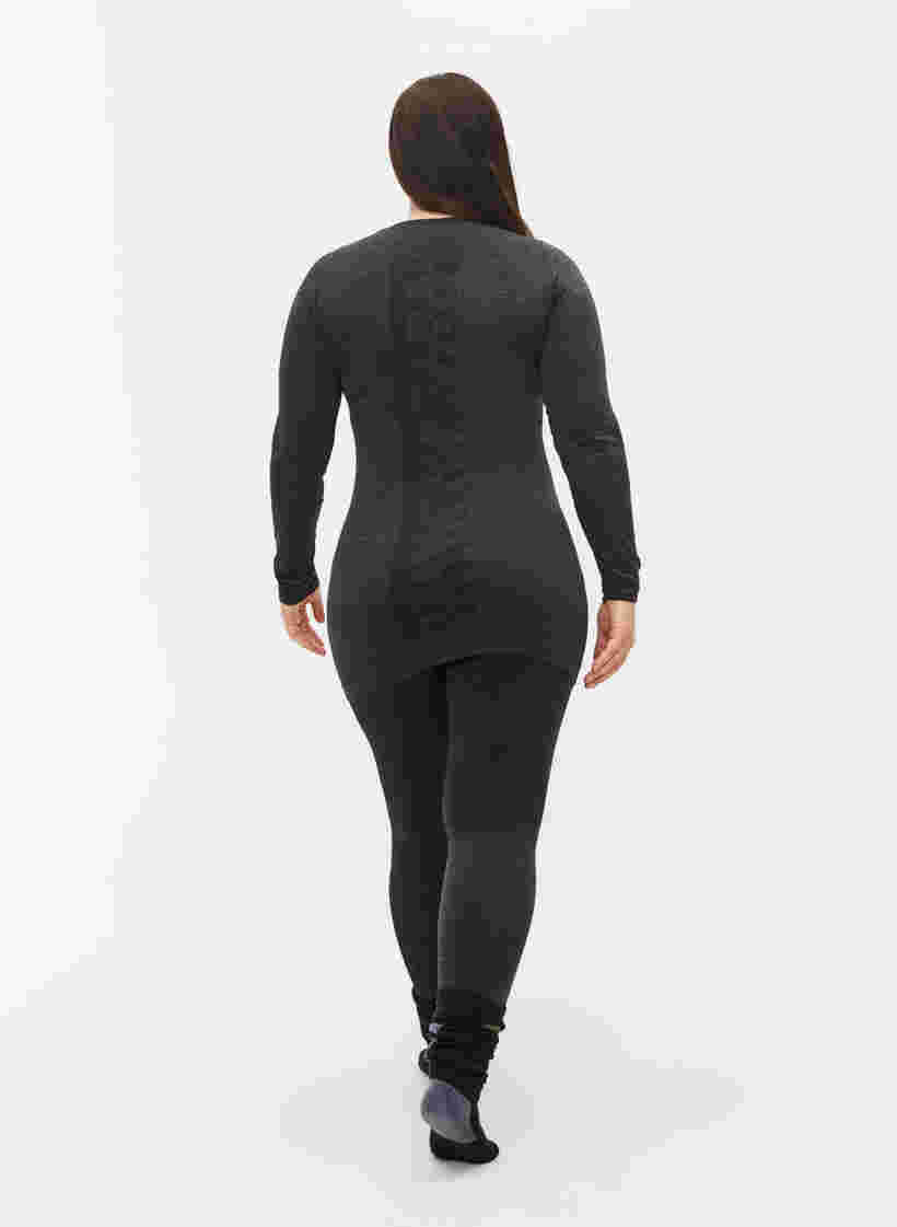 Gemêleerde naadloze ski onderbroek, Dark Grey Melange, Model image number 1