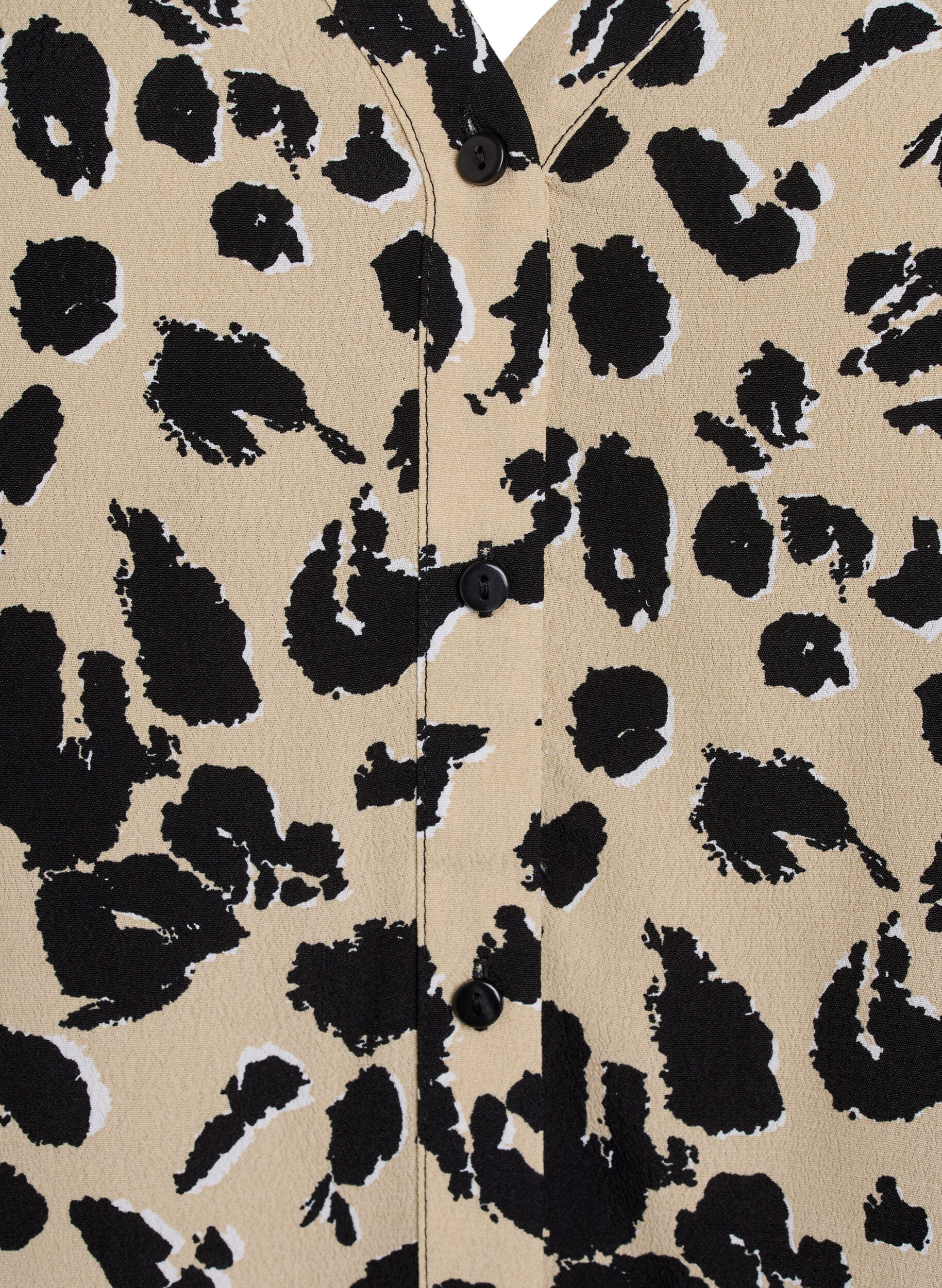 Zizzi Viscose blouse met korte mouwen, Beige, Packshot image number 2