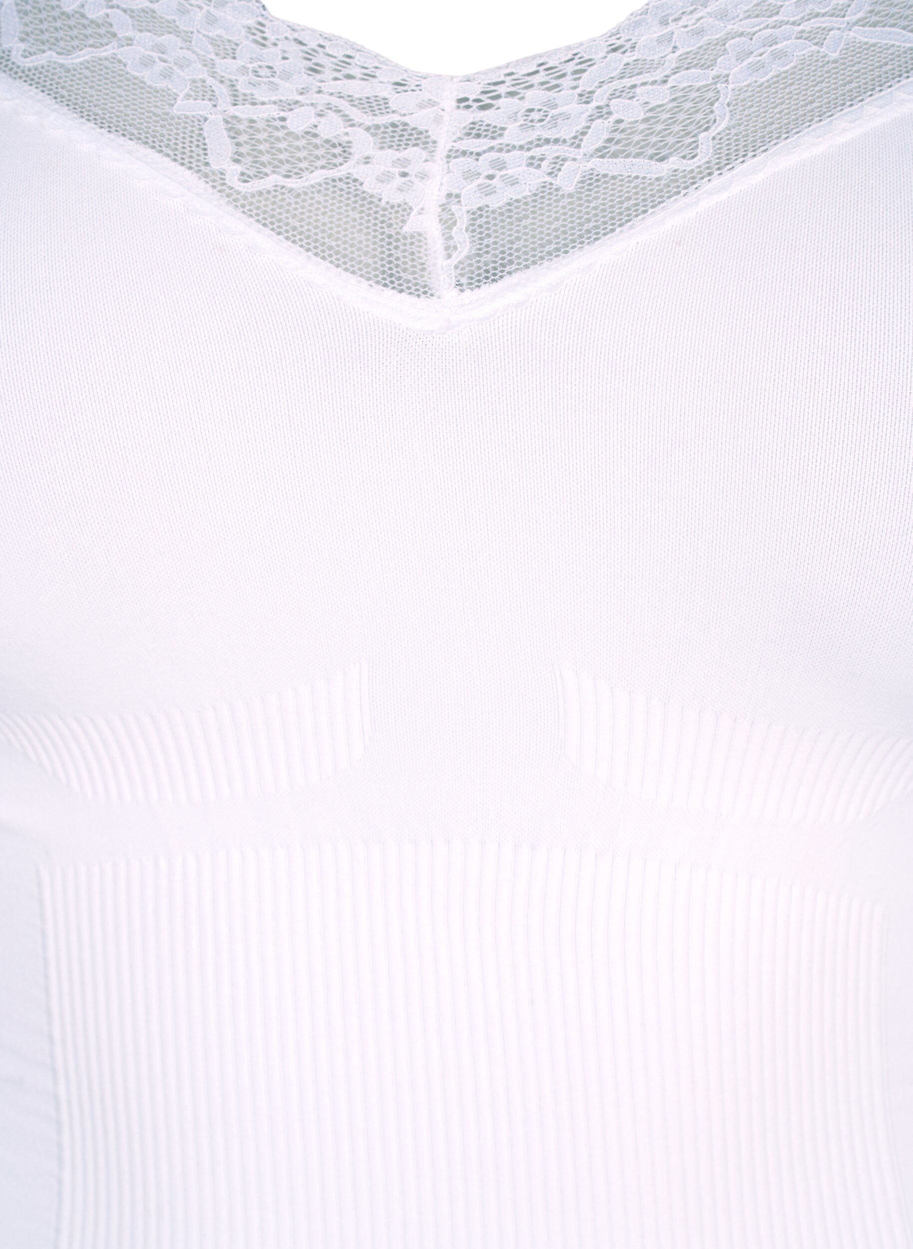 Zizzi Shapewear bodystocking met veters, Wit, Packshot image number 2