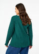 Blouse met lange mouwen en strassstenen, Groen, Model image number 2