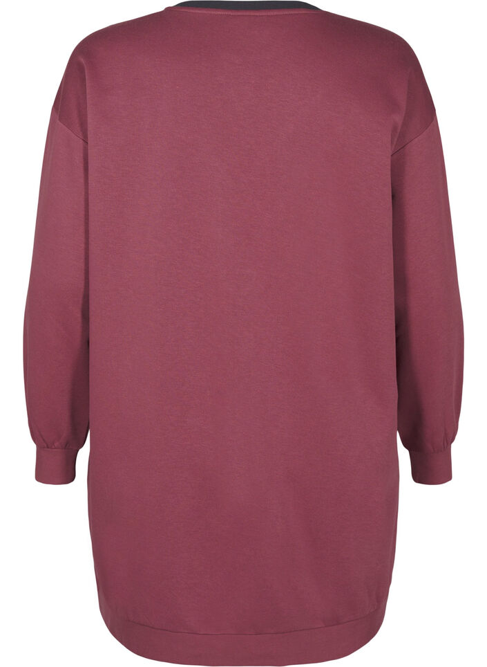 Lang sweatshirt met colourblock, Rose B. Color Block, Packshot image number 1