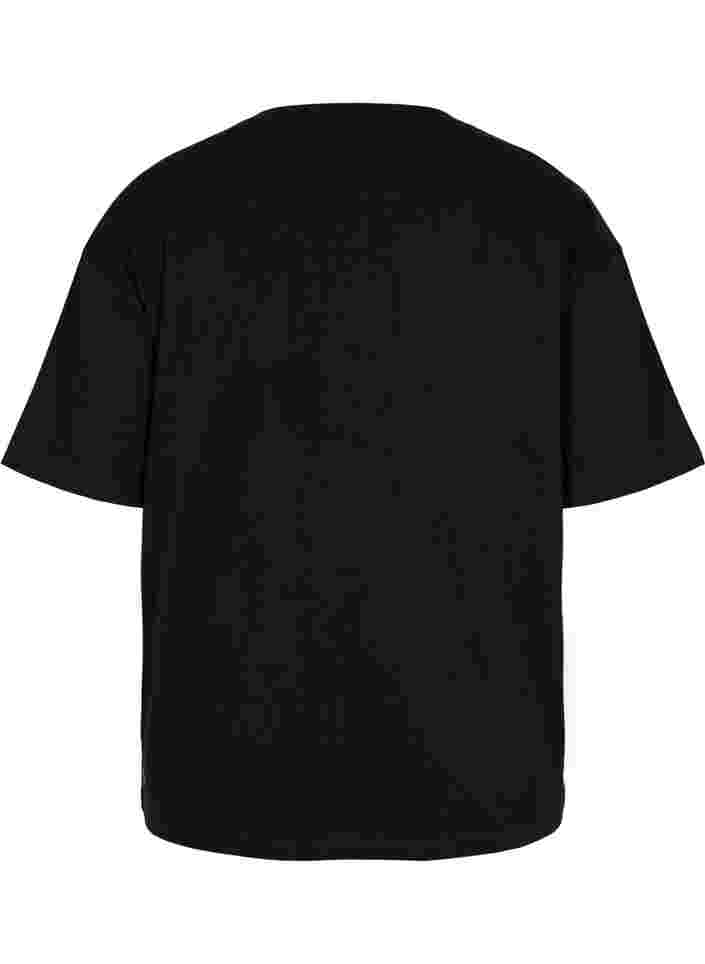 Trainings t-shirt in katoen, Black, Packshot image number 1