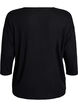 Jersey blouse met 3/4 mouwen, Zwart, Packshot image number 1