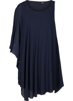One-shoulder jurk met a-lijn, Night Sky, Packshot image number 0