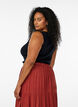 Nauwsluitende top met motief, Zwart, Model image number 2