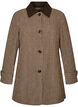 Geruite jas met corduroy kraag, Bruin, Packshot image number 0