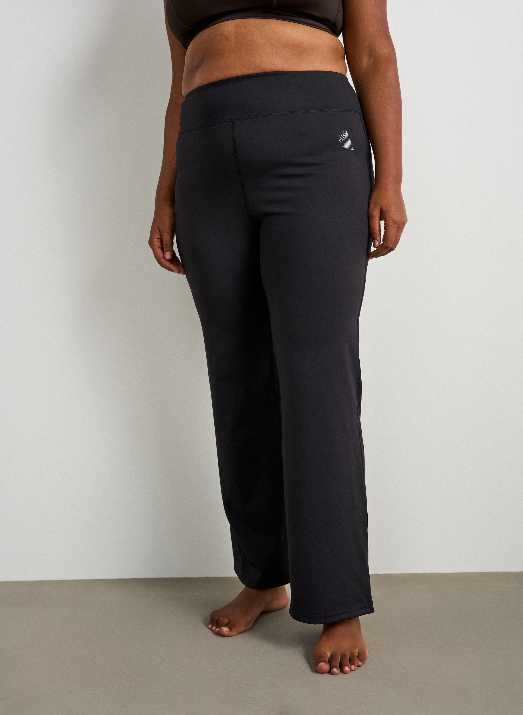 ZizziBootcut trainingstights met hoge taille, Zwart, Model image number 2