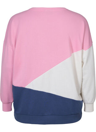 Sweatshirt met colour-block, C. Pink C. Blocking, Packshot image number 1