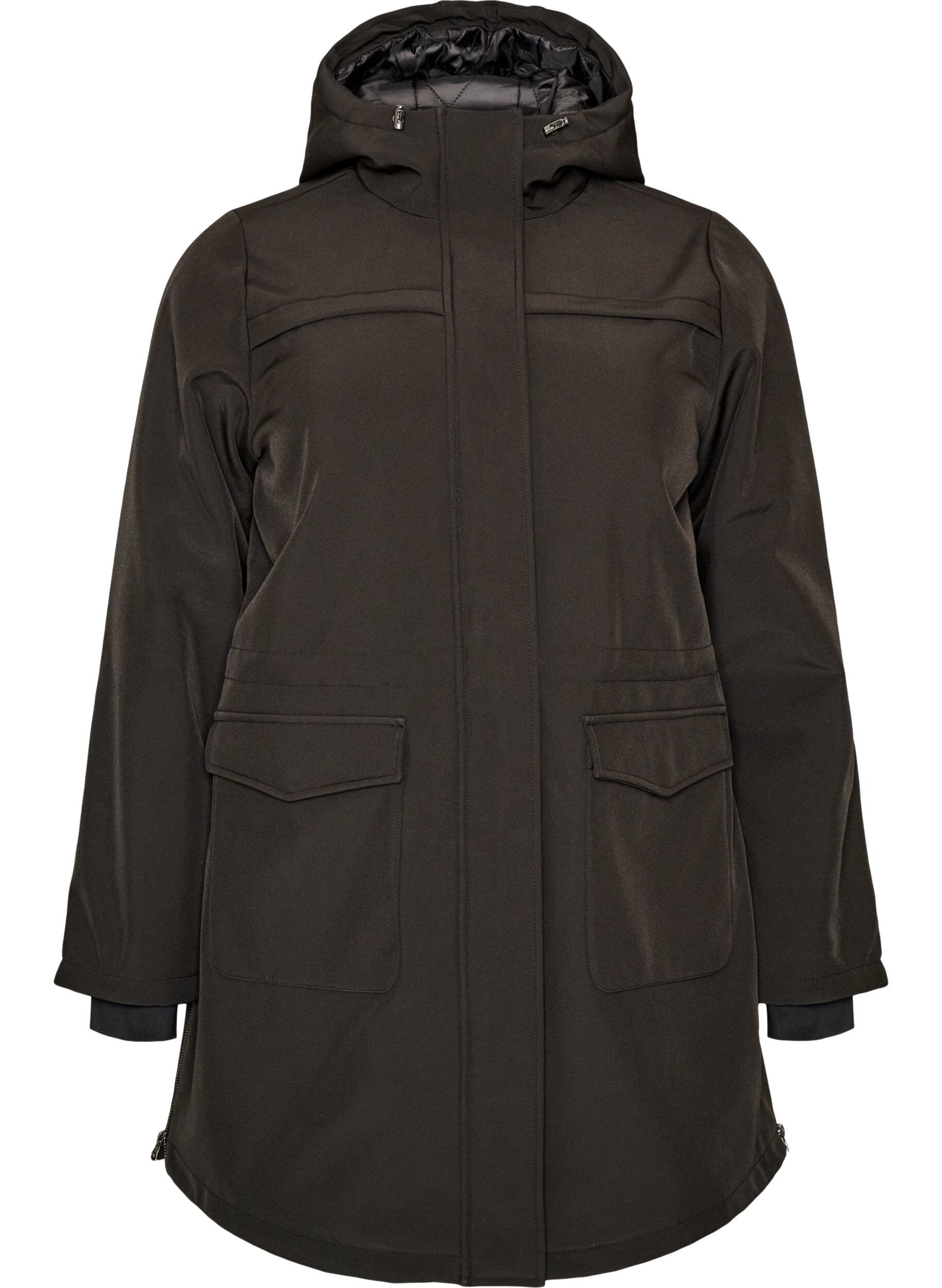 Waterafstotende softshell-jas met gewatteerde voering