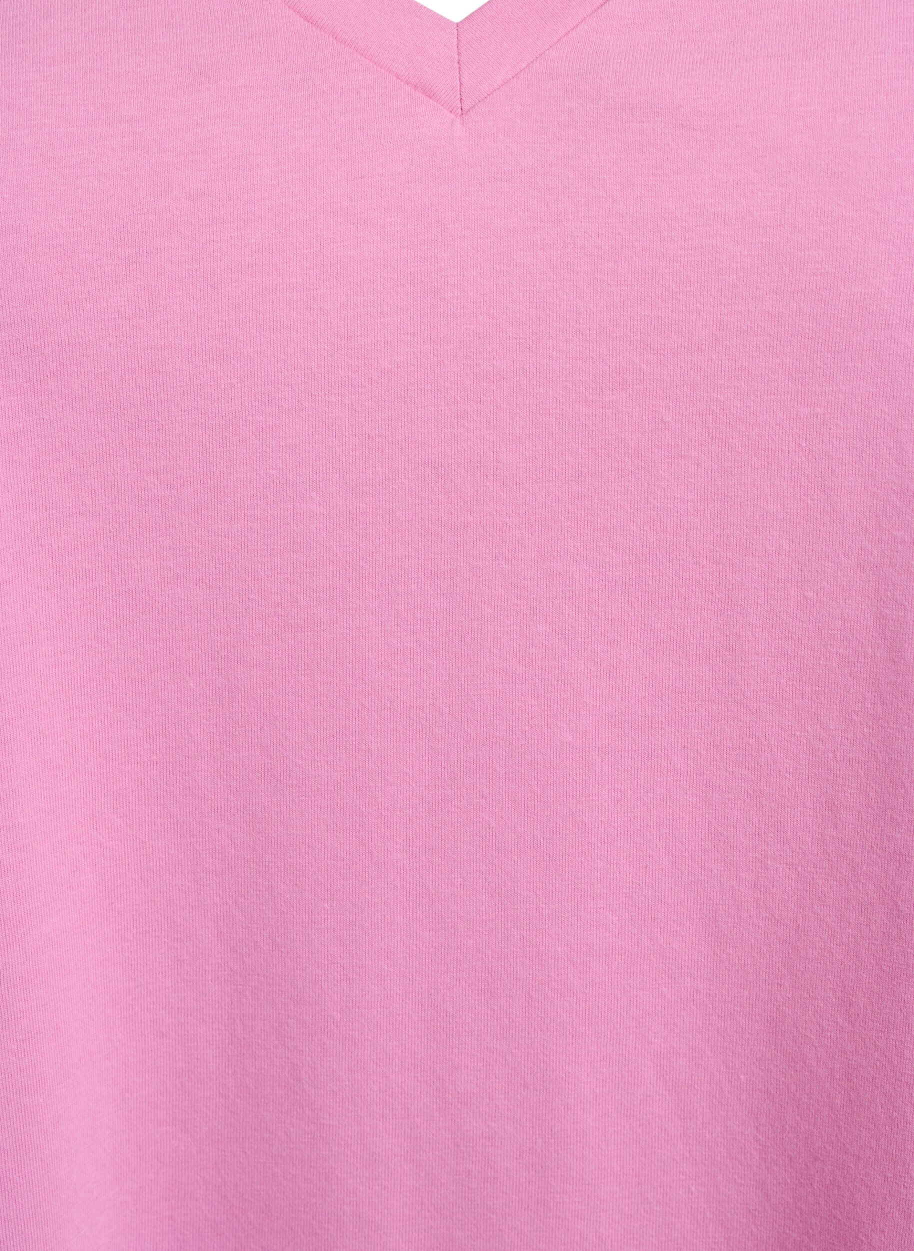 Zizzi FLASH - T-shirt met V-hals, Roze, Packshot image number 2
