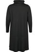 Jersey-jurk met hoge hals en zakken, Zwart, Packshot image number 1