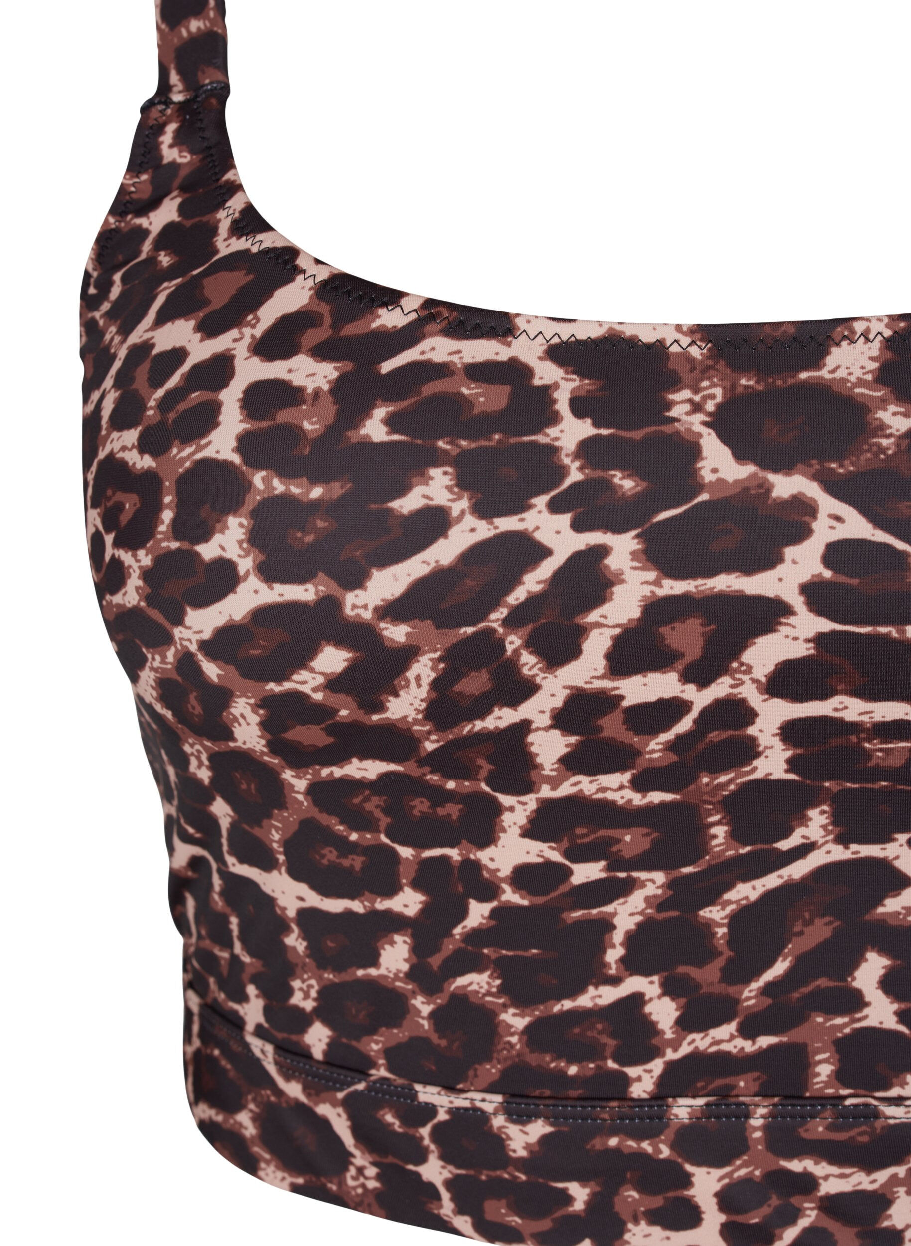 Zizzi Bedrukte bikinitop met verstelbare bandjes, Autentic Leopard, Packshot image number 2