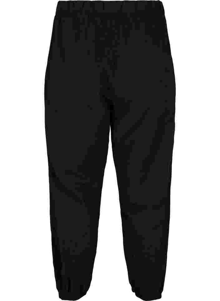 Cropped broek van katoen, Black, Packshot image number 1