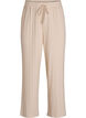 Geribde jersey lounge broek met hoge taille, Beige, Packshot image number 0
